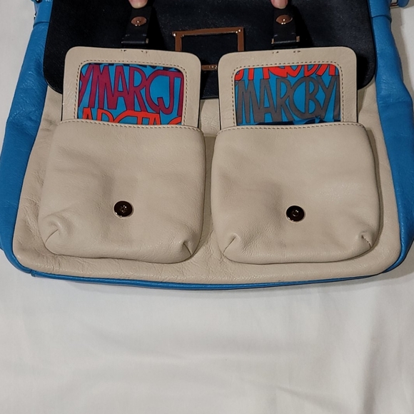 Marc by Marc Jacobs Blue Turquoise Cream Purse - Picture 3 of 10